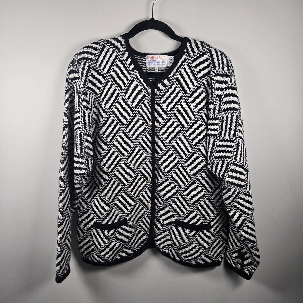 Tally Ho Monochrome Patterned Blazer